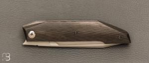    Couteau " Liner lock " custom par Samuel Jugieau - Fibre de carbone et lame en RWL34