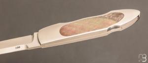   Couteau " Lock-Back 001 " custom  par Warren Osborne - Nacre noire