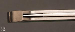 Couteau " Lock-back " interframe folder Jade et damas par Aad Van Ryswyk
