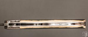    Couteau " Lock-Back " de Philippe Ricard - Ivoire de mammouth et lame damas plume