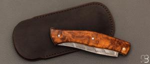   Couteau  "  Löfgren " par Jérôme Latreille - Damasteel et bois de fer