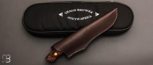    Couteau " Loveless 5'' Drop Point " par Shaun Bruwer - Bois de fer