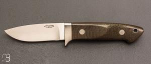  Couteau "Loveless 5'' Drop Point" par Shaun Bruwer - Micarta et N690
