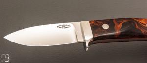  Couteau " Loveless Medium Drop Point " par Shaun Bruwer - Ironwood et Bohler Lohmann