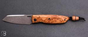   Couteau " Lupin  " custom par Charron Baptiste BC Coutellerie - Bouleau stabilis�