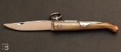 Couteau de poche Yatagan 12 cm Corne blonde par J. Mongin