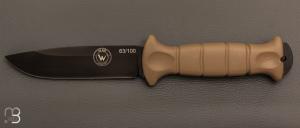 Couteau " MT-55 " �dition limit�e 20 ans par Wildsteer - X46Cr13 et Tactipren coyote