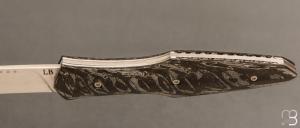  Couteau " Magna Pinna " fait main par Laraud Blade - Damas mosaïque et 14C28