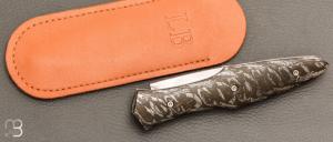  Couteau " Magna Pinna " fait main par Laraud Blade - Damas mosaïque et 14C28