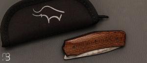    Couteau  " custom " par Guy Poggetti - Micarta et lame en acier C130