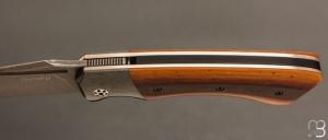     Couteau " Midnight liner " custom par Olivier Ouertal - Micarta Vintage et lame en Elmax