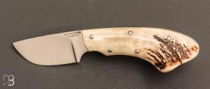  Couteau " Mini skinner " par Erwan Pincemin - Bois de cerf