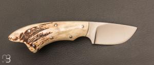  Couteau " Mini skinner " par Erwan Pincemin - Bois de cerf