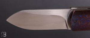   Couteau " Minimun " custom par Alain André - Fibre de carbone et timascus