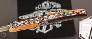    Couteau " Nayole 12 CM Bi-matière " de Jérôme Lamic - ivoire de mammouth/carbone