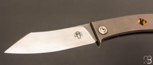    Couteau " Nesmuk lock-back " custom par Torpen Knives - Jérôme Hovaere - Titane et N690Co