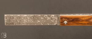  Couteau "L'Olonnois" par L'Atelier du capitaine - Ivoire de mammouth et damas