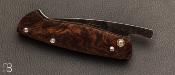 Couteau " Piémontais " XC75 et noyer 300 ans fait main par Frédéric Marchand