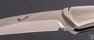    Couteau " Pissutu " par Charles Bennica - Inlays en nacre noire