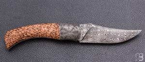    Couteau " Pointix " custom de Florent Dall'ava - L'atelier Dall'ava - Bouleau madré stabilisé