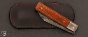 Couteau " Le Pointu " de Garaboux Jean Philippe - Les couteaux de Pi - Micarta et lame en XC100