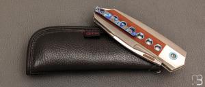  Couteau  "  Potenza " lock-back par Gustavo Thome Cecchini - GTC Custom Knives - Titane et CTS-XHP