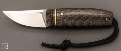 Couteau " Puukko " fixe de Benoit Maguin - RWL34 et fibre de carbone