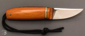 Couteau " Puukko " fixe de Benoit Maguin - RWL34 et micarta vintage