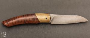    Couteau " Racer " custom par Arnaud Dallier - Gidgee et damas