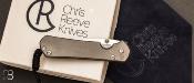 Couteau Sebenza 31 Large Sprint Run Tanto S35VN Glass Blast Titanium de Chris Reeve - L31-1687