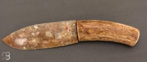   Couteau " Silex et bois de cerf " par Kévin Chartier