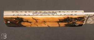 Couteau " Snard  " par Tom Fleury - ivoire de mammouth et lame damas