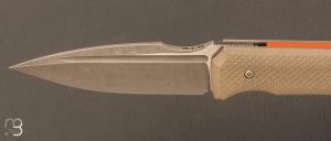 Couteau  "  Speartak Mini " G10 texture et lame en RWL34 de GTKnives - Thomas Gony