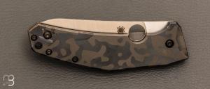   Couteau " SpydieChef CQI " par SPYDERCO - Titane "black Spillage"
