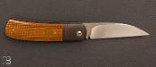 Couteau  " Swayback " custom par Maxime Belzunce - Micarta et RWL34