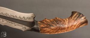  Couteau " Tsavo " de Samuel Lurquin - Acier U10A et bouleau flammé