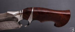     Couteau "Tsavo Sub-Hilt" custom fixe de Samuel Lurquin - Ironwood et damas
