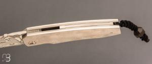    Couteau "Typhon 2.0" par Florian Keller - Titane cristallisé et lame damas inox maison
