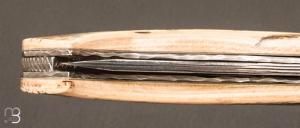 Couteau  "   Collection Viking " 1515 Edition Limitée N°1 Mammouth et damas par Manu LAPLACE