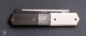   Couteau " Yin et yang " de Philippe Ricard - Damas / Carbone