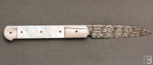    Couteau " Yssingeaux " par Tim Bernard - Nacre et damas mosaïque