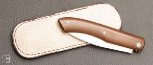    Couteau artisanal pliant par Laurent Gaillard - G10 et 14C28n