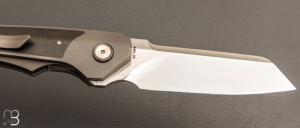    Couteau custom par Bouvier Knives - Bertrand Maxime - Titane / Zirconium et RWL34