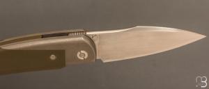    Couteau " custom " pliant de David Lespect - G10 / Titane et RWL34