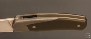    Couteau " custom " pliant de David Lespect - G10 / Titane et RWL34