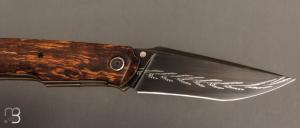   Couteau " custom " de Berthelemy Gabriel - La Forge Agab - Koa et Damas