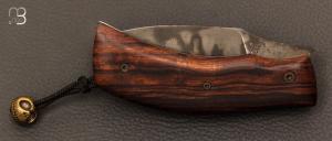 Couteau custom liner lock bois de fer et Shirogami de Garaboux Jean Philippe - Les couteaux de Pi
