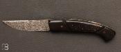 Couteau " 1515 Inuit " de poche clouté ébène - Damas