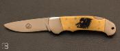   Couteau de poche custom Wildlife de Puma Scrimshaw "Sanglier"