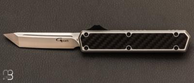 Couteau de poche automatique Golgoth lame tanto - aluminium et fibre de carbone - G11F6